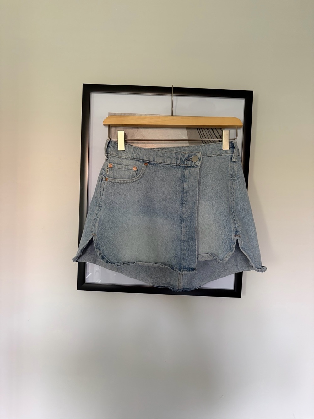 DL1961 Light Blue Denim Mini Skirt